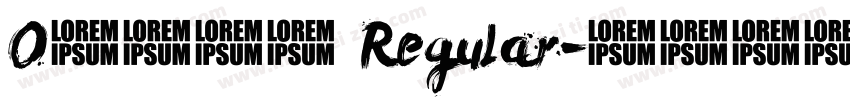 0贵族英文 Regular字体转换